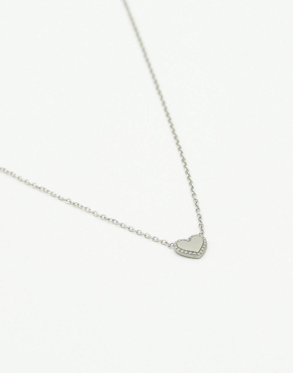 ketting vintage hartje zilverkleurig