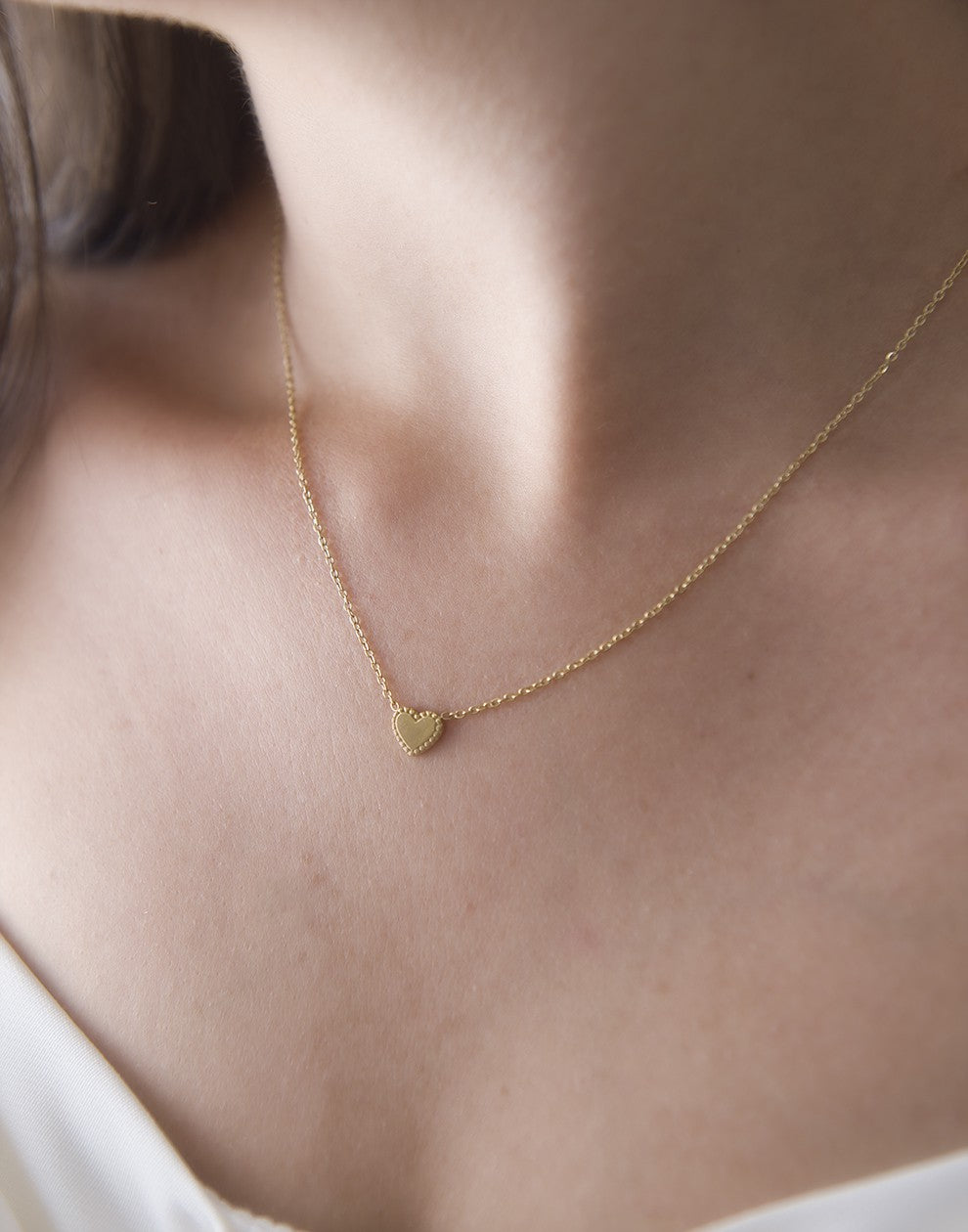 ketting vintage hartje goudkleurig