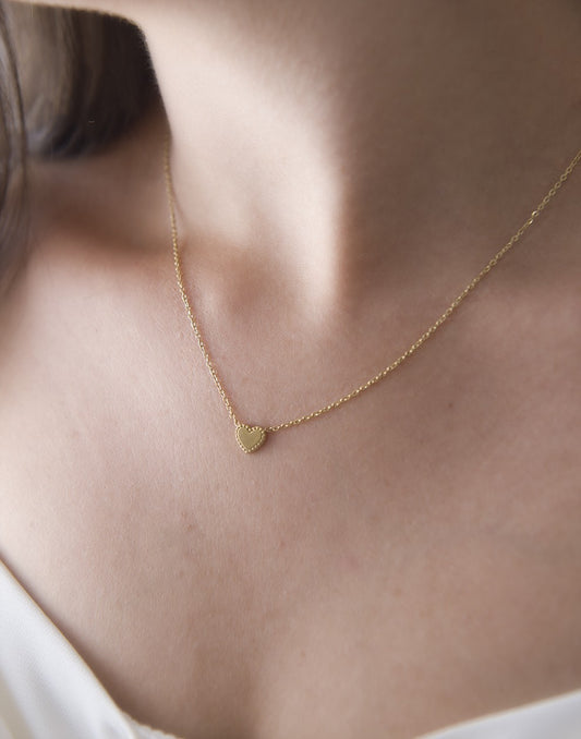 ketting vintage hartje goudkleurig
