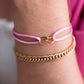 bracelet double hearts rose gold-colored