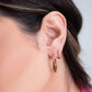 hoop oorringen ribbeltjes goudkleurig