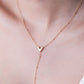 Ketting Y-vorm V hanger goudkleurig