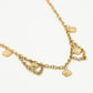 Schakelketting klavers goudkleurig