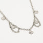 Schakelketting klavers zilverkleurig