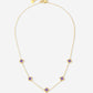 Ketting klavers paars goudkleurig
