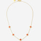 Ketting klavers rood goudkleurig