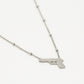 Balletjes ketting pistool zilverkleurig