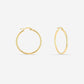 Thin gold-colored hoop earrings 30mm