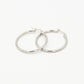 Thin silver-colored hoop earrings 30mm