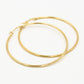 Dunne creolen goudkleurig 60mm