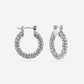 Strass hoops zilverkleurig
