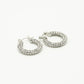 Strass hoops zilverkleurig