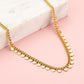 Schakelketting met hartjes goudkleurig