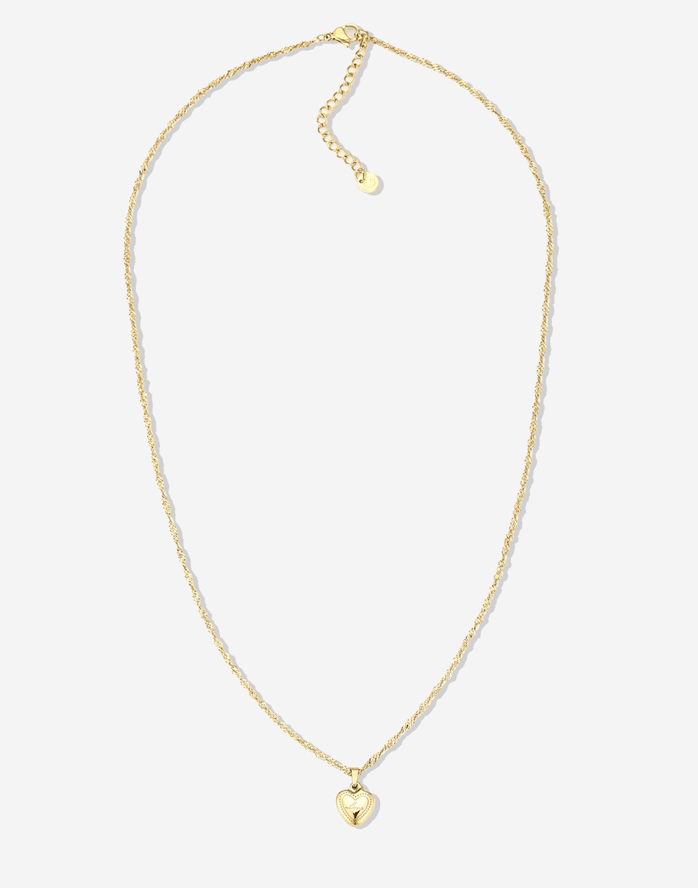 Lange ketting met hart goudkleurig