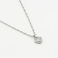 Lange ketting met hart zilverkleurig