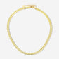 Platte schakelketting goudkleurig