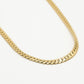 Platte schakelketting goudkleurig