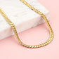 Platte schakelketting goudkleurig