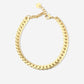 Platte schakelarmband goudkleurig