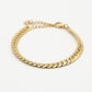 Platte schakelarmband goudkleurig
