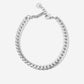 Platte schakelarmband zilverkleurig