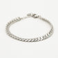 Platte schakelarmband zilverkleurig