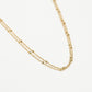 Ketting goudkleurig bolletjes dubbel