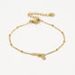 Armband pistool bolletjes schakel goudkleurig