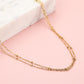 Ketting goudkleurig bolletjes dubbel