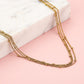 ketting goudkleurig bolletjes drielaags
