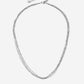ketting zilverkleurig bolletjes drielaags