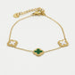 armband klavers groen parel