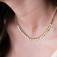 Schakelketting met hartjes goudkleurig