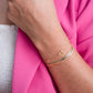 Platte schakelarmband goudkleurig