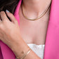 Platte schakelketting goudkleurig