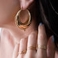 Bali hoops bolletjes XL goudkleurig