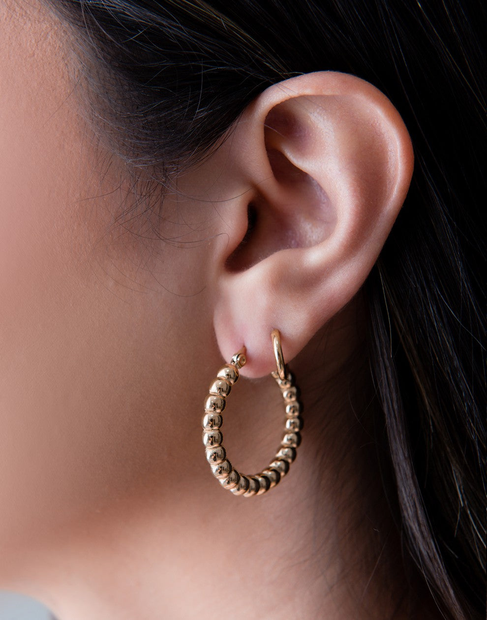 Hoops bolletjes goudkleurig