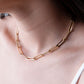 Schakelketting paperclip chunky goudkleurig