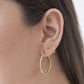 Thin gold-colored hoop earrings 30mm