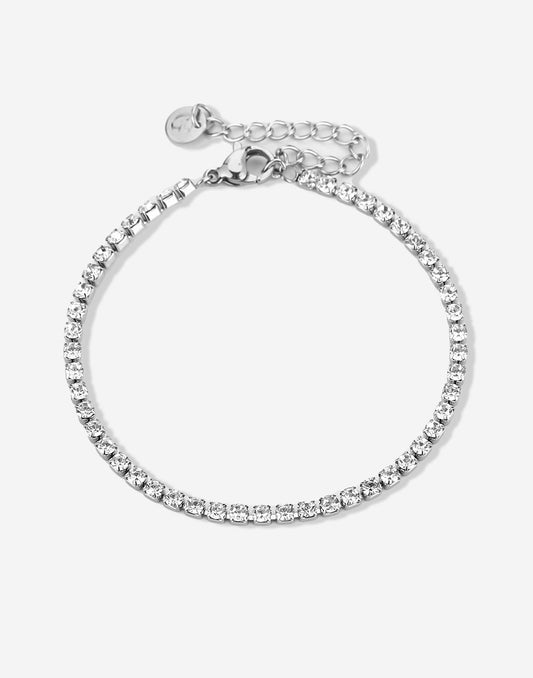 Tennis bracelet zilverkleurig
