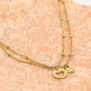 Vriendschapsketting set hartjes goudkleurig