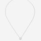 Ketting steen rond zilverkleurig