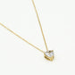 Ketting steen hartje goudkleurig