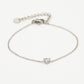 Armband steentje hartje zilverkleurig