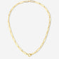 Paperclip schakelketting goudkleurig