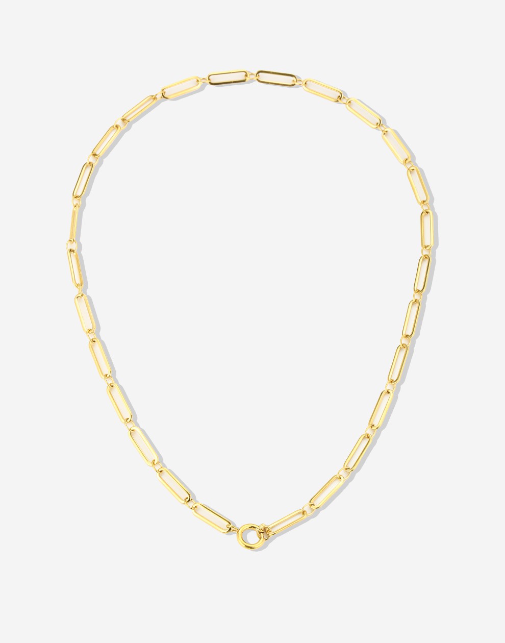 Paperclip schakelketting goudkleurig