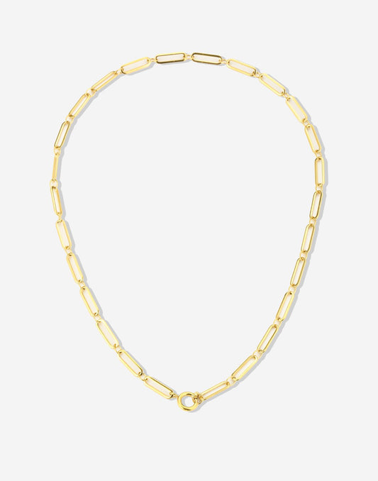 Paperclip schakelketting goudkleurig