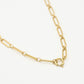 Paperclip schakelketting goudkleurig