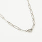 Paperclip schakelketting zilverkleurig