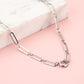 Paperclip schakelketting zilverkleurig